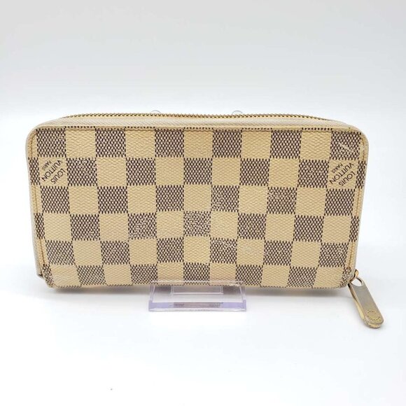 100% Authentic Louis Vuitton Damier Azur Zippy Zip Wallet - Picture 1 of 16